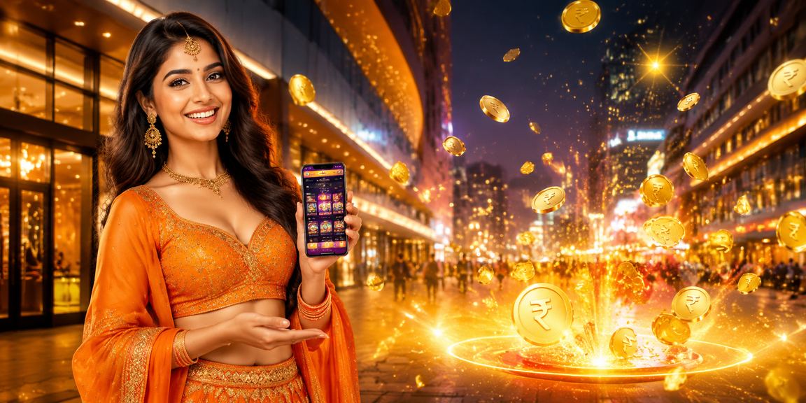 Night view of MG Road Bangalore with gaming and payment theme